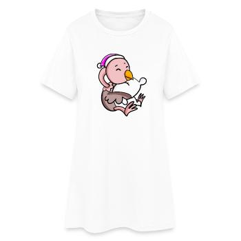 Bouquet avec oreiller et bonnet de couchage - Robe T-shirt Femme - blanc - Devant