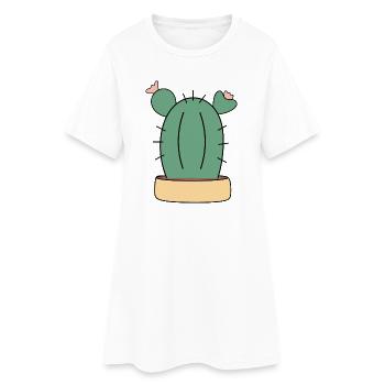 Cactus, cacti, succulents, plant - Women’s T-Shirt Dress - white - Front