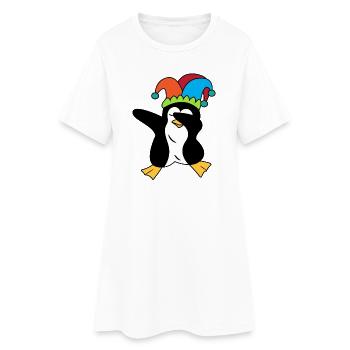 Drôle Cool Oiseau Pingouin Zoo Animal Oiseau marin Danse - Robe T-shirt Femme - blanc - Devant