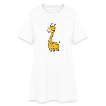 Drôle drôle de girafe - Robe T-shirt Femme - blanc - Devant