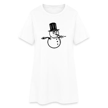Schneemann Winter Symbol Logo icon Grafik Schnee - Frauen T-Shirt-Kleid - Weiß - Vorne