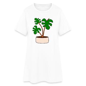 Cadeau pour la fête des mères : Idée de cadeau pour la fête des mères - Robe T-shirt Femme - blanc - Devant