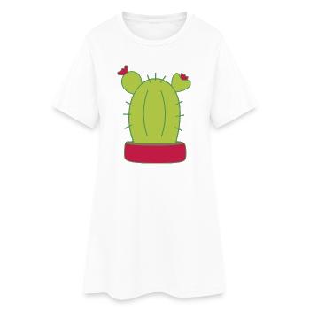 Cactus, cacti, succulents, plant - Women’s T-Shirt Dress - white - Front