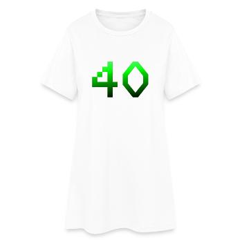 geburtstagsgeschenk, 40 Pixelgrafik - Frauen T-Shirt-Kleid - Weiß - Vorne