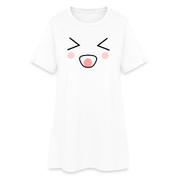 Visage Kawaii Costume Kawaii - Robe T-shirt Femme - blanc - Devant