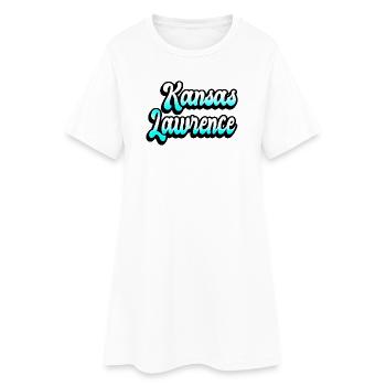 Lawrence Kansas Design - Robe T-shirt Femme - blanc - Devant