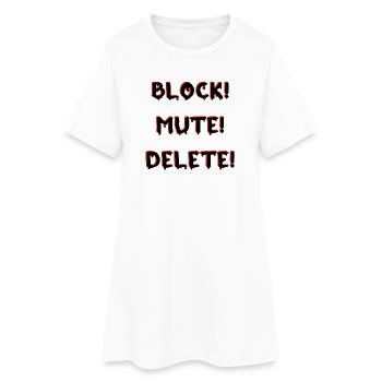 BLOCK MUTE DELETE - Women’s T-Shirt Dress - white - Front