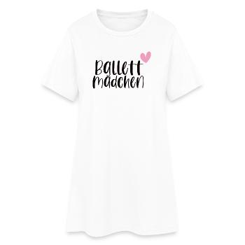 Ballett Mädchen Ballerina Balletttänzerin Geschenk - Frauen T-Shirt-Kleid - Weiß - Vorne