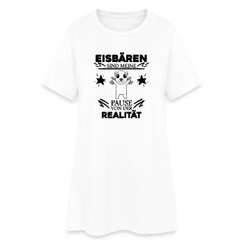 Eisbär Polarbär Bär Spruch Sprüche - Frauen T-Shirt-Kleid - Weiß - Vorne