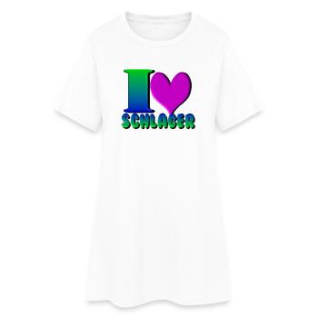 Schlager Party , Schlager Musik , Love Schlager - Frauen T-Shirt-Kleid - Weiß - Vorne
