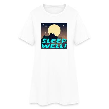 BIEN DORMIR - PAYSAGE DE CHATS - PLEINE LUNE - Robe T-shirt Femme - blanc - Devant