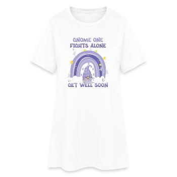 Gnome One Fights Alone Stomach Cancer - Women’s T-Shirt Dress - white - Front