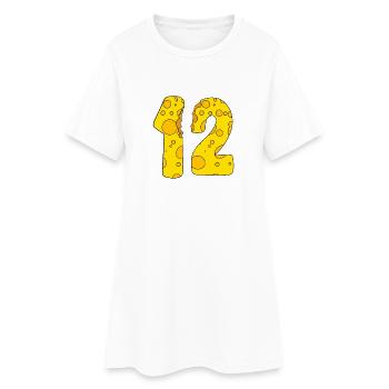 12 years old cheese - 12th birthday gift - Women’s T-Shirt Dress - white - Front