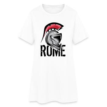 Rome Rome Roman Symbole Illustration Casque Gladiateur - Robe T-shirt Femme - blanc - Devant