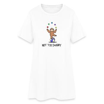 Drôle de déclaration de paresseux Mammal Zoo Animal Relax - Robe T-shirt Femme - blanc - Devant
