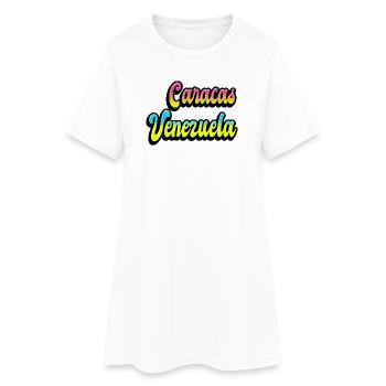 Design de Caracas Venezuela - Robe T-shirt Femme - blanc - Devant