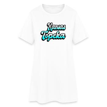 Topeka Kansas Design - Robe T-shirt Femme - blanc - Devant