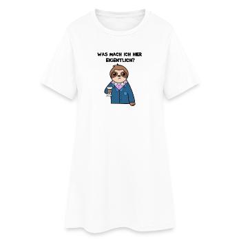 Urwaldbewohner Statement Faultier Relax Säugetier - Frauen T-Shirt-Kleid - Weiß - Vorne