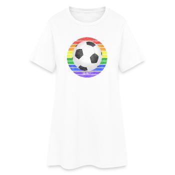 Championnat du monde de football arc-en-ciel égalité - Robe T-shirt Femme - blanc - Devant