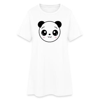 Panda Panda Ours Ours Ours Visage Ours Yeux mignons - Robe T-shirt Femme - blanc - Devant