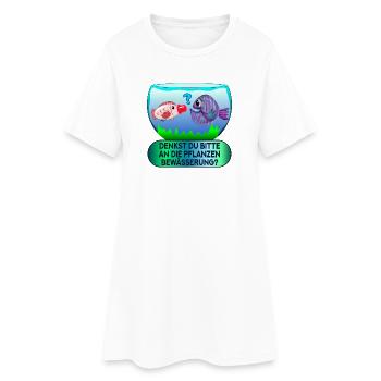 SOJASOßE FISCHFORM - AQUARIUM PFLANZEN - Frauen T-Shirt-Kleid - Weiß - Vorne