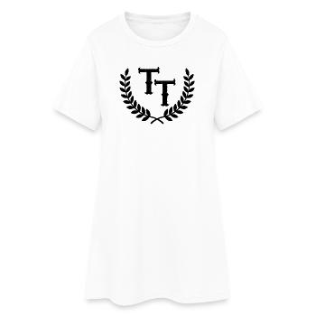 T.T. - Frauen T-Shirt-Kleid - Weiß - Vorne