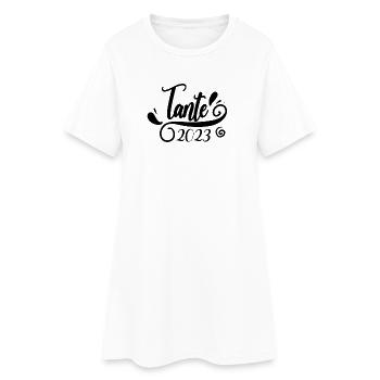 Tante 2023 - Tante werden - Tante Geschenk - Frauen T-Shirt-Kleid - Weiß - Vorne