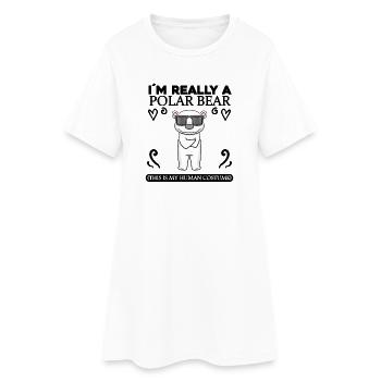 Ours polaire Ours polaire Dictons - Robe T-shirt Femme - blanc - Devant