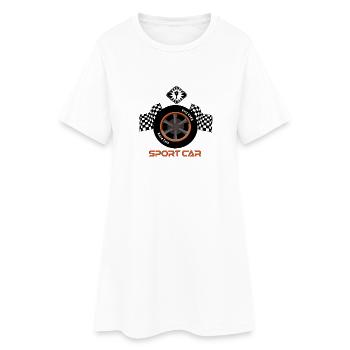 Sport automobile - Robe T-shirt Femme - blanc - Devant