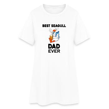 Daddy Daddy North Sea Best Seagull Dad - Women’s T-Shirt Dress - white - Front