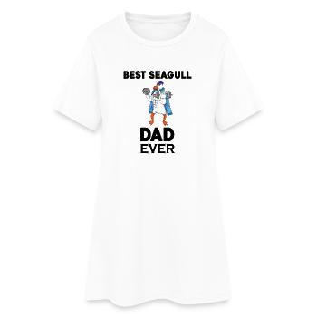 Daddy Daddy North Sea Best Seagull Dad - Women’s T-Shirt Dress - white - Front