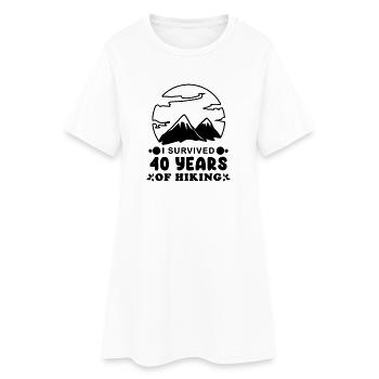 Wandern 40. Geburtstag Wanderer Berg Berge - Frauen T-Shirt-Kleid - Weiß - Vorne