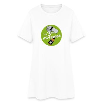 3 ème mi-temps - Robe T-shirt Femme - blanc - Devant