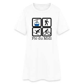 Pic du Midi - Robe T-shirt Femme - blanc - Devant