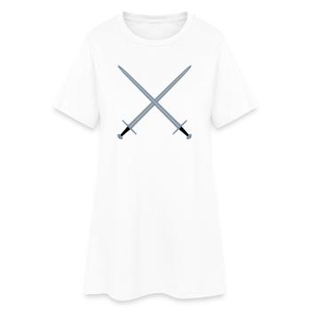 Épées croisées. - Robe T-shirt Femme - blanc - Devant