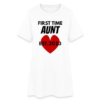 Tante pour la première fois - Tante 2023 - Robe T-shirt Femme - blanc - Devant