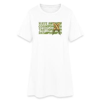 Have a corntastic day - Women’s T-Shirt Dress - white - Front