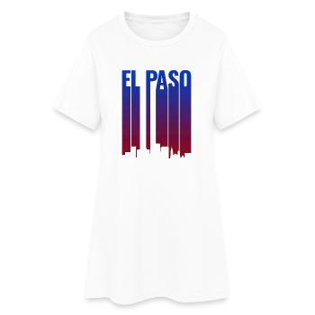 Pente de la ligne d’horizon d’El Paso - Robe T-shirt Femme - blanc - Devant