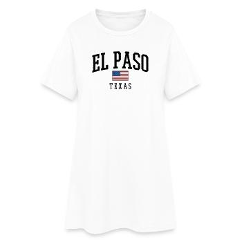 T-shirt rétro El Paso Texas - Robe T-shirt Femme - blanc - Devant