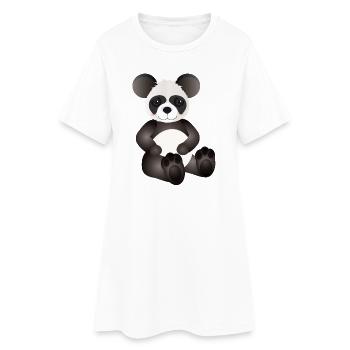 Petit panda sucré comme animal de compagnie - Robe T-shirt Femme - blanc - Devant