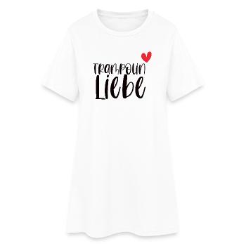 Trampolin Liebe Jumping Fitness Geschenk - Frauen T-Shirt-Kleid - Weiß - Vorne