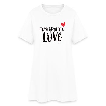 Trampoline Love Jumping Sports Cadeau - Robe T-shirt Femme - blanc - Devant