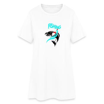 Fishing - Robe T-shirt Femme - blanc - Devant