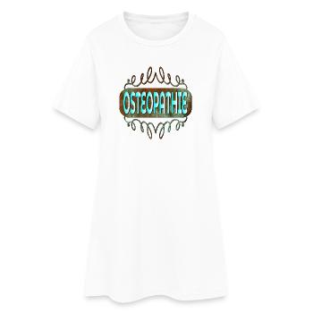 OSTEOPATHIE THERAPIE - PRAXIS - Frauen T-Shirt-Kleid - Weiß - Vorne