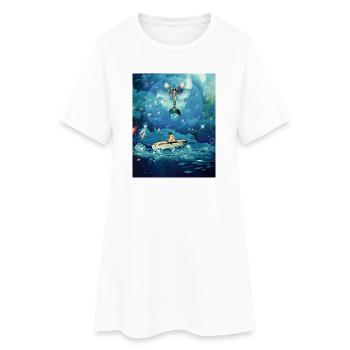 Océan magique - Robe T-shirt Femme - blanc - Devant