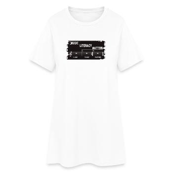 Music Literacy Matters - Women’s T-Shirt Dress - white - Front