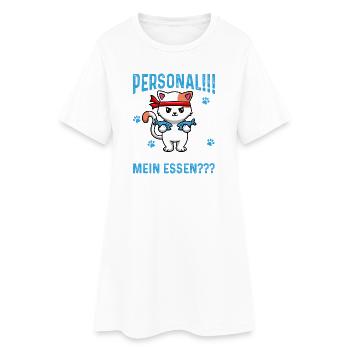 Staff!!! Where is my food??? - Women’s T-Shirt Dress - white - Front