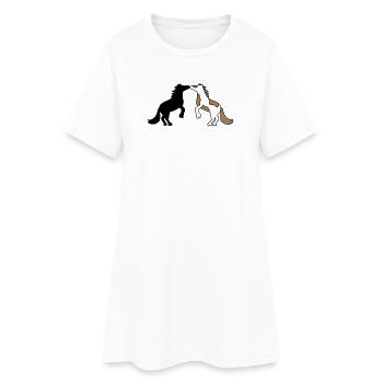 Chevaux islandais chevaux amour galop arabes - Robe T-shirt Femme - blanc - Devant