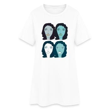 dame art pop - Robe T-shirt Femme - blanc - Devant