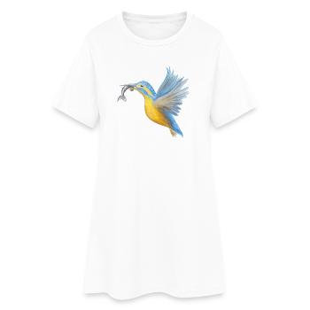 Kingfisher Catch Art - Robe T-shirt Femme - blanc - Devant